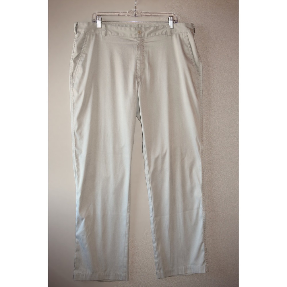 Nike Golf Pants Mens 38x32 Gray Excellent Dri-FIT Flat Front Chino Trousers